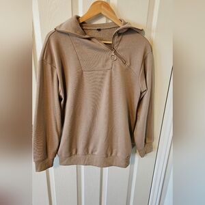 Sweatshirt, Size L, Beige